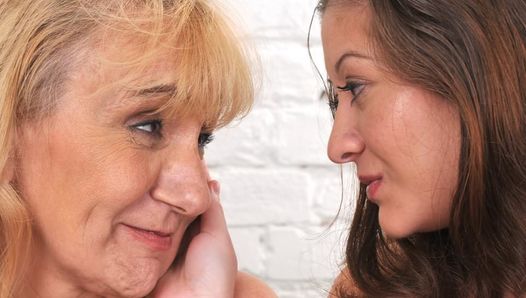 Old and young lesbian lovers